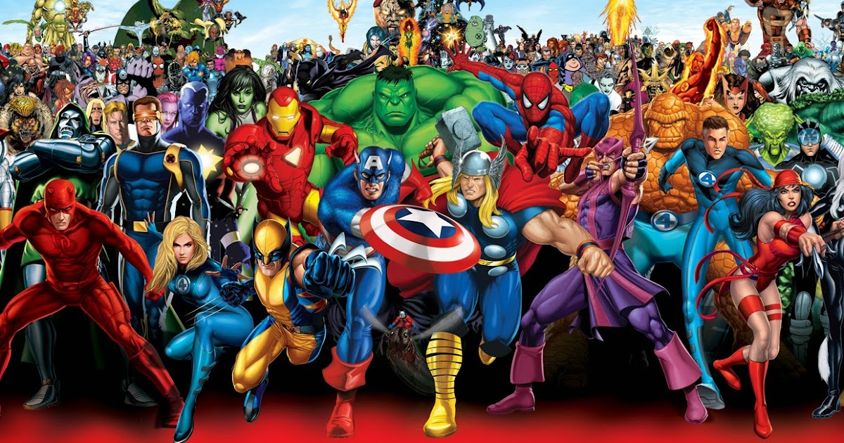Imagem personagens da marvel